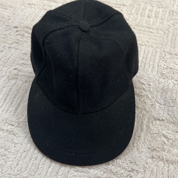 Vintage solid black wool blend baseball cap hat - Picture 14 of 16
